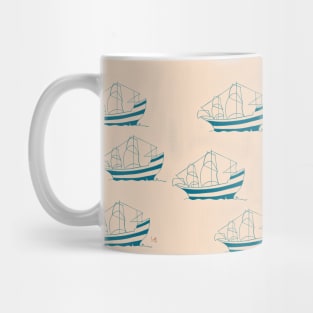 Blue ships Mug